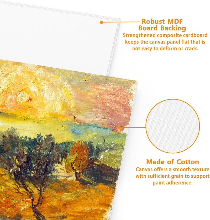 KORCCI Canvas for Painting, 30 Packs(8x8, 8x10, 11.8x15.7), 3 MM Cotton Blank Canvases, Art Canvases Boards for Acrylic Paint, Oil Paint & Wet Water Art Media, Hobby Painters and Beginners - Image 4